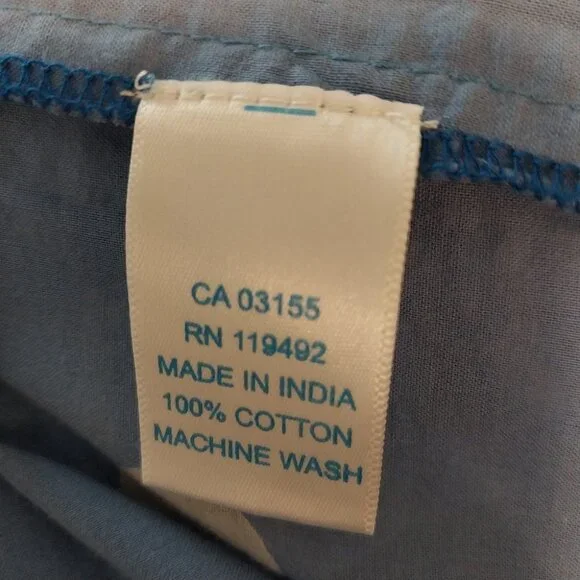 April Cornell Blue Polka Dot Tote Bag Cotton Boho Cottagecore Eco Friendly - Picture 5 of 5